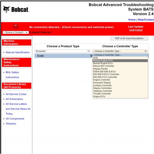 Bobcat BATS 2022 Bobcat Advance Troubleshooting System – Multi Language